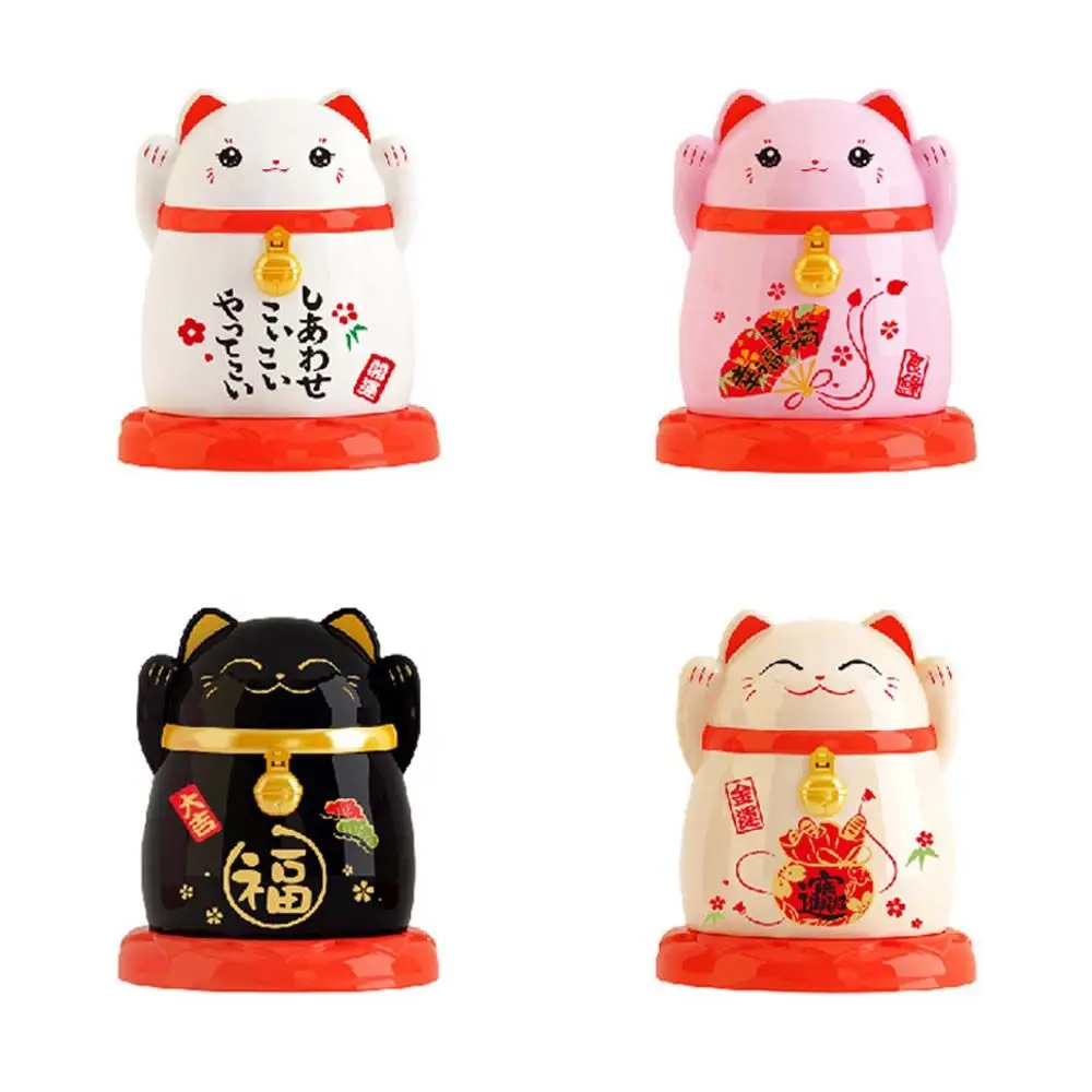 Lovely Lucky Cat Toothpick Container High Quality ABS Toothpick Box Household Toothpick Dispenser Box For Living Room