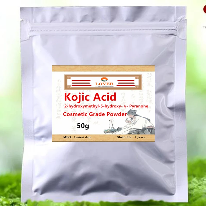 Pure Kojic Acid Powder,Cosmetic Grade Skin Whitening,Anti-aging,To Make Creams, Sunscreen and Freckle Removing