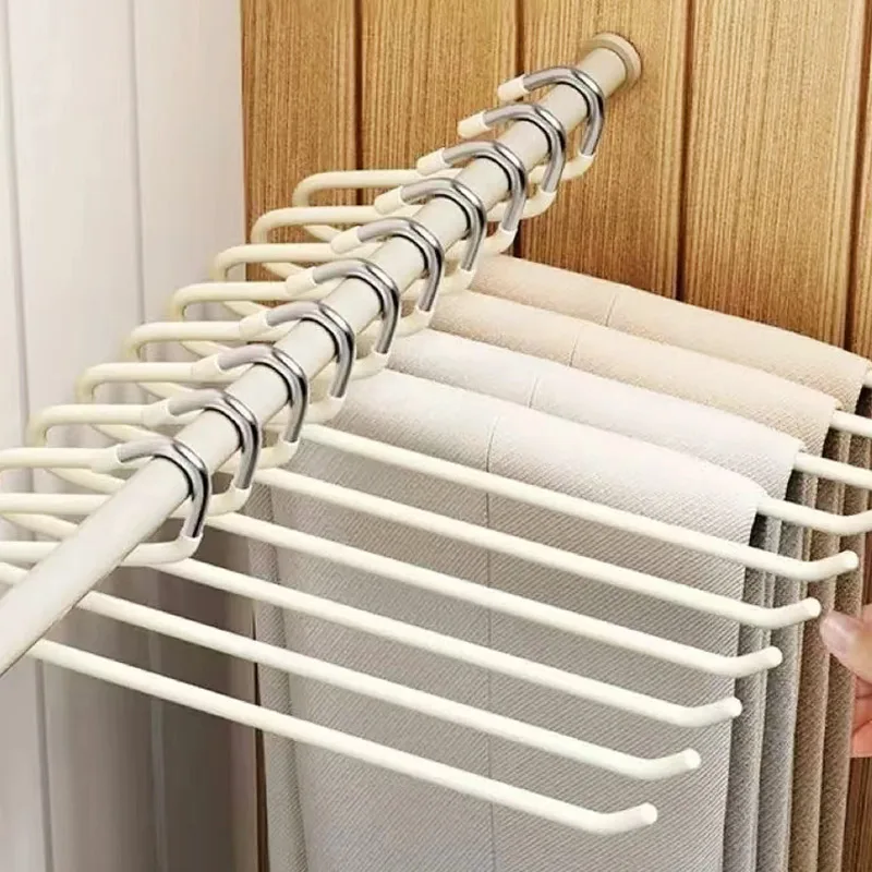 Stainless steel Z-shaped goose shaped pants rack with no trace anti slip  household wardrobe hanging pants storage artifact