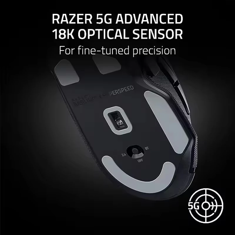 Originele Razer Basilisk V3X HYPERSPEED Macro Gaming Muis RGB Magic Light Zone Draadloze Muis 7 programmeerbare knoppen