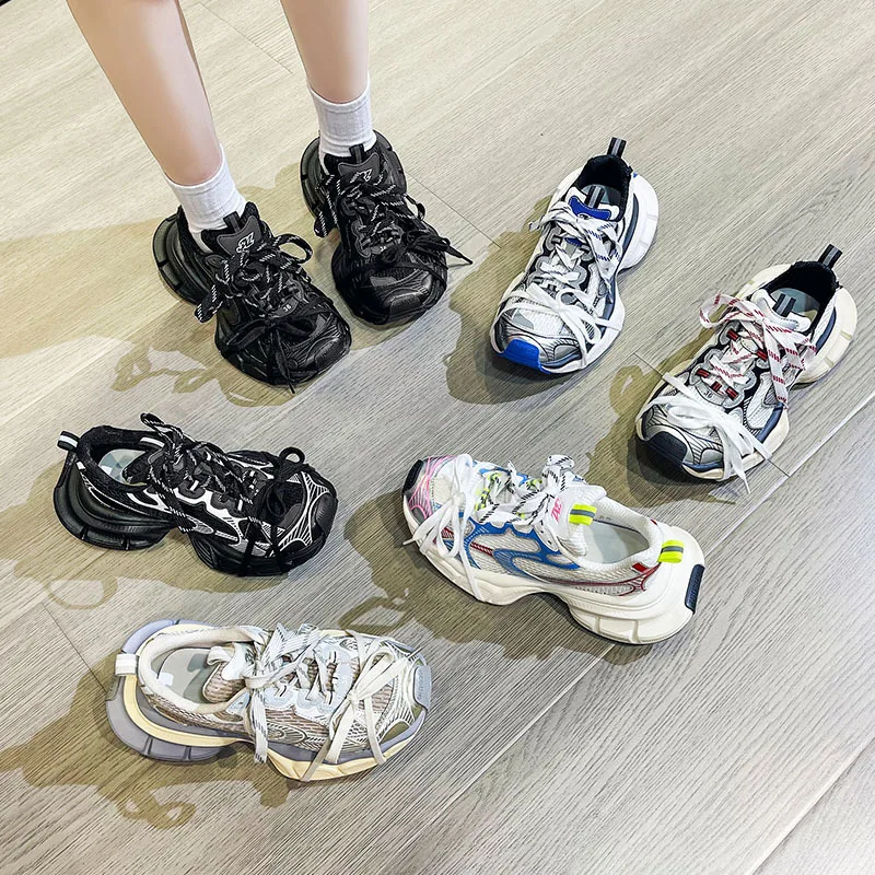 2025 جديد أبي أحذية أحذية رجالية ونسائية سميكة سوليد الارتفاع رفع أحذية رياضية خمر عادية #3