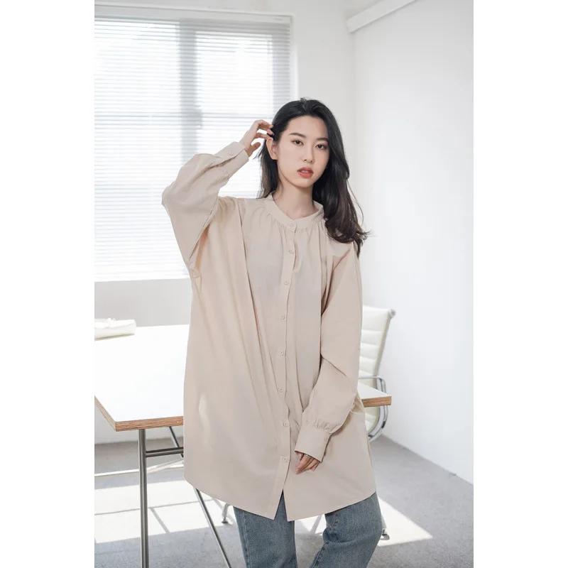 

2026 Spring New Women's Shirt, Women's Summer Outfit, Pure Cotton, Soft, Loose, Long Shirt Dress