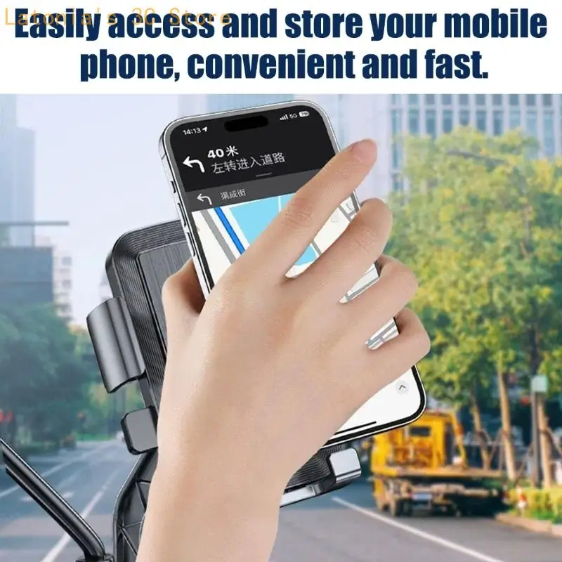 Telefon Halter Lenker/Rückspiegel Montiert Drehen Telefon Cradles Stoßfest Ständer Halter für Roller E-Bike X3UB – Detail 4