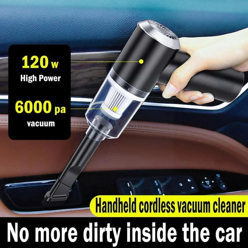 Super High Power Car Mounted Vacuum Cleaner Wireless Portable Handheld Car Household Mini Vacuum Cleaner Portable Vacuum Cleaner