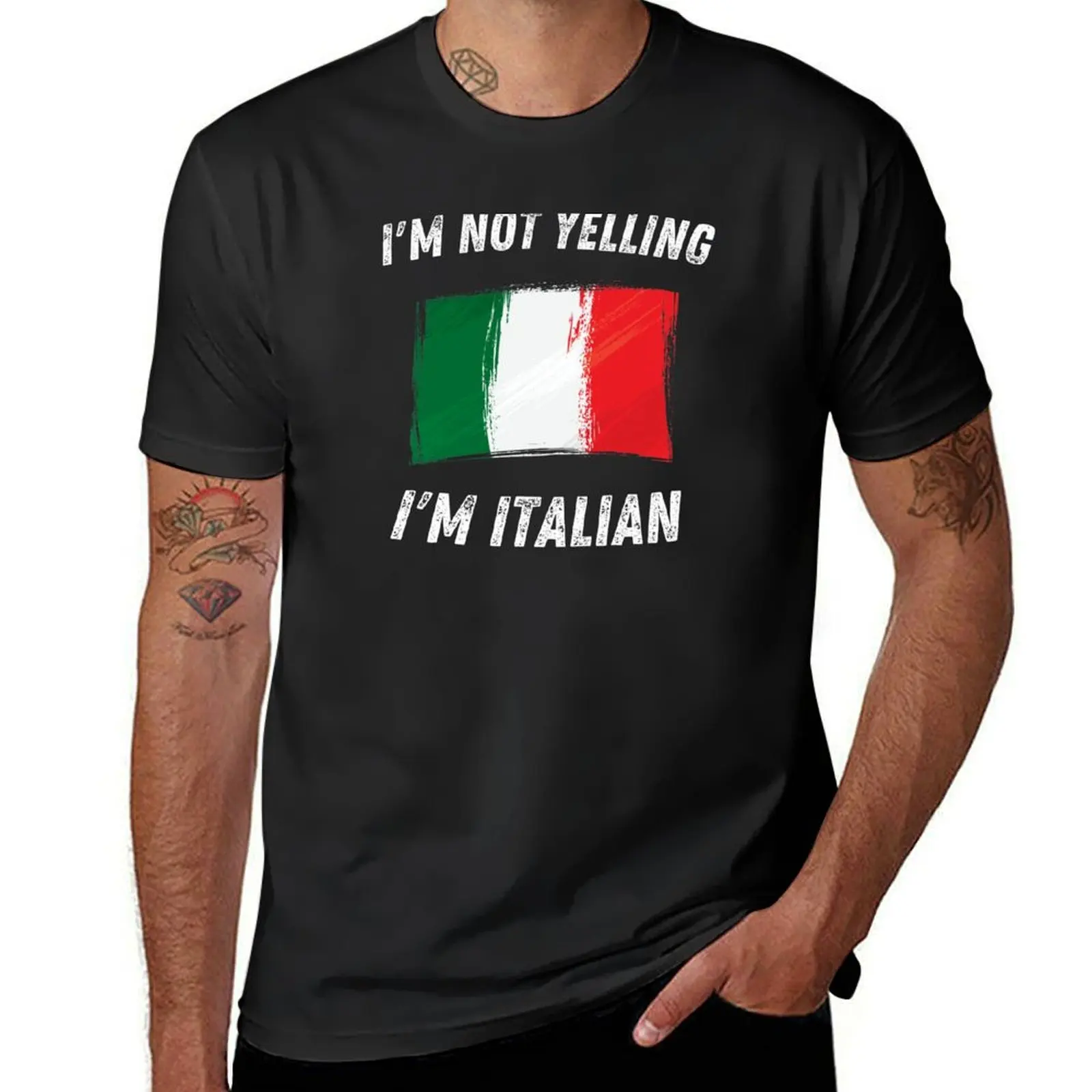 

I'm Not Yelling I'm Italian T-Shirt boys animal print funnys kawaii clothes boys whites oversized t shirt men