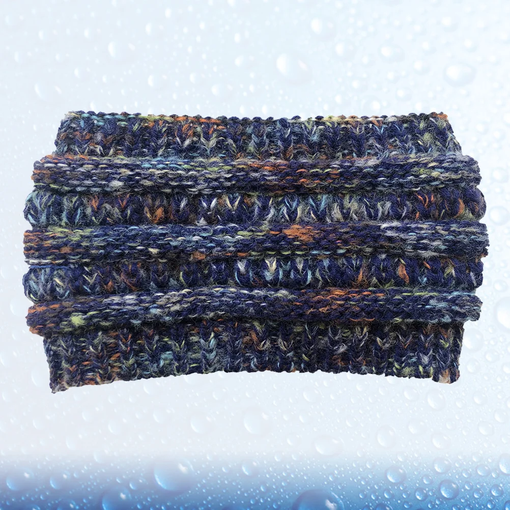 

Woolen Yarn Colorful Knitted Thick Ponytail Hat Beanie for Outdoor Hiking Skiing Snowboarding Football Ice Skating