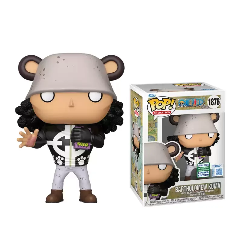 

Funko Pop One Piece Bartholomew Kuma 2025 Wondrous Convention Sticker Peripheral Figurines Toys for Boys Gift Collectible