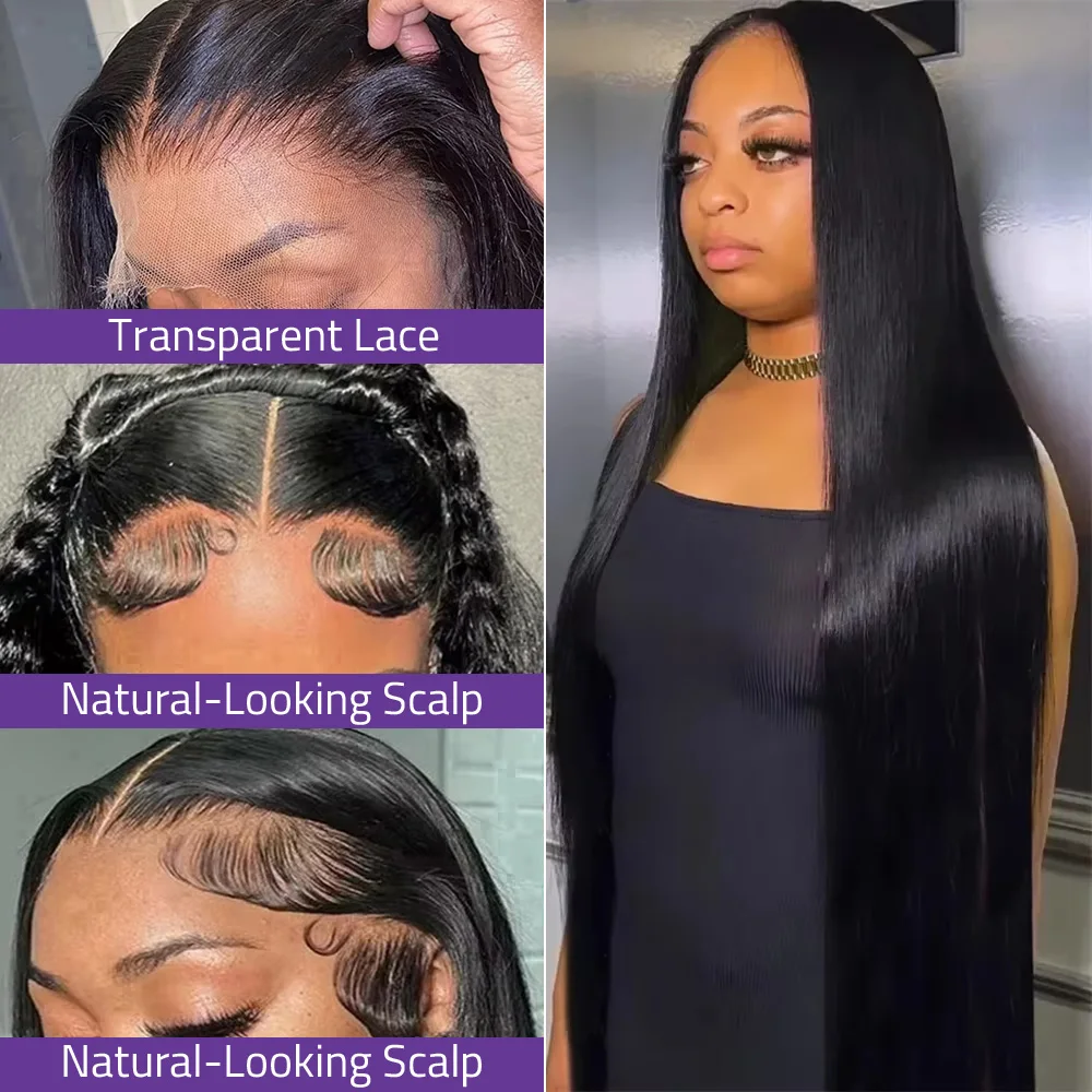 13x6 العظام مستقيم 30 40 بوصة Hd الدانتيل الشفاف الباروكة الأمامية البرازيلي 200% الكثافة الدانتيل الجبهة خصلات الشعر المستعار الإنسان للنساء السود