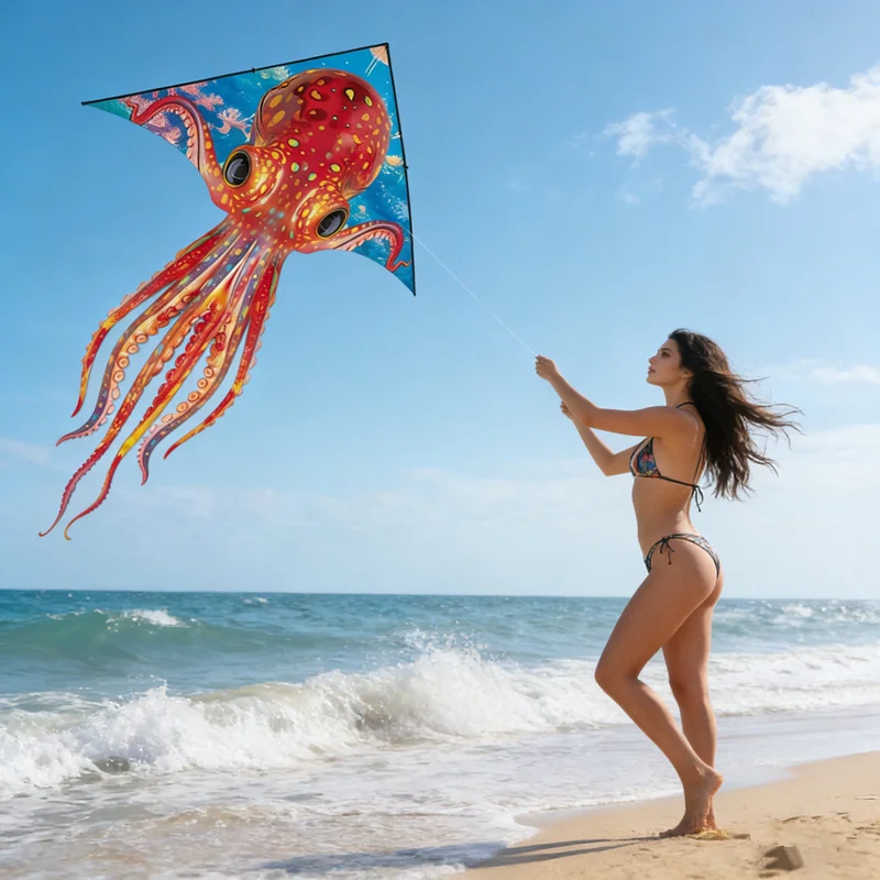 Octopus Vliegers vliegen voor kinderen vliegers Outdoor spelen vlieger enkele lijn winder professionele vlieger vogel vlieger slang vliegers fabriek koi