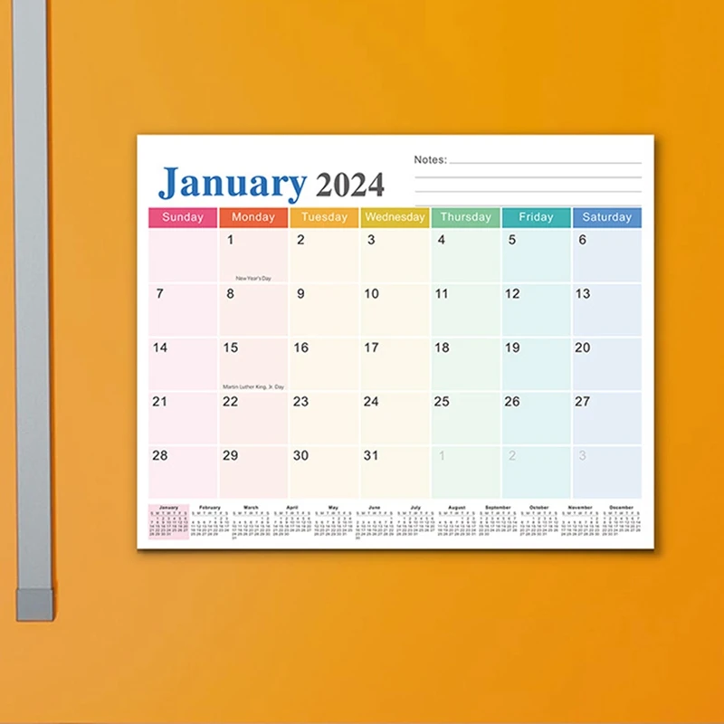 Fridge Calendar Magnetic Attraction Calendar For Refrigerator, Runs From January 2024 Until June 2025, 18 Monthly Calendar Blue