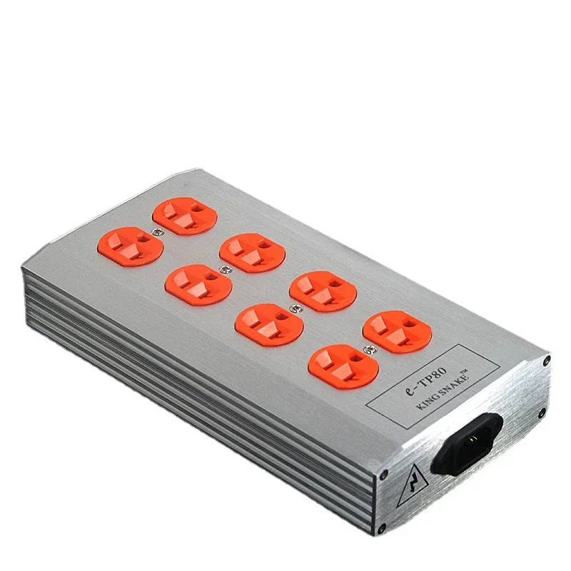 Aluminum Alloy 8 Hole HiFi Audio Power Filter CD Amplifier US Plug Socket Purifier Conditioner