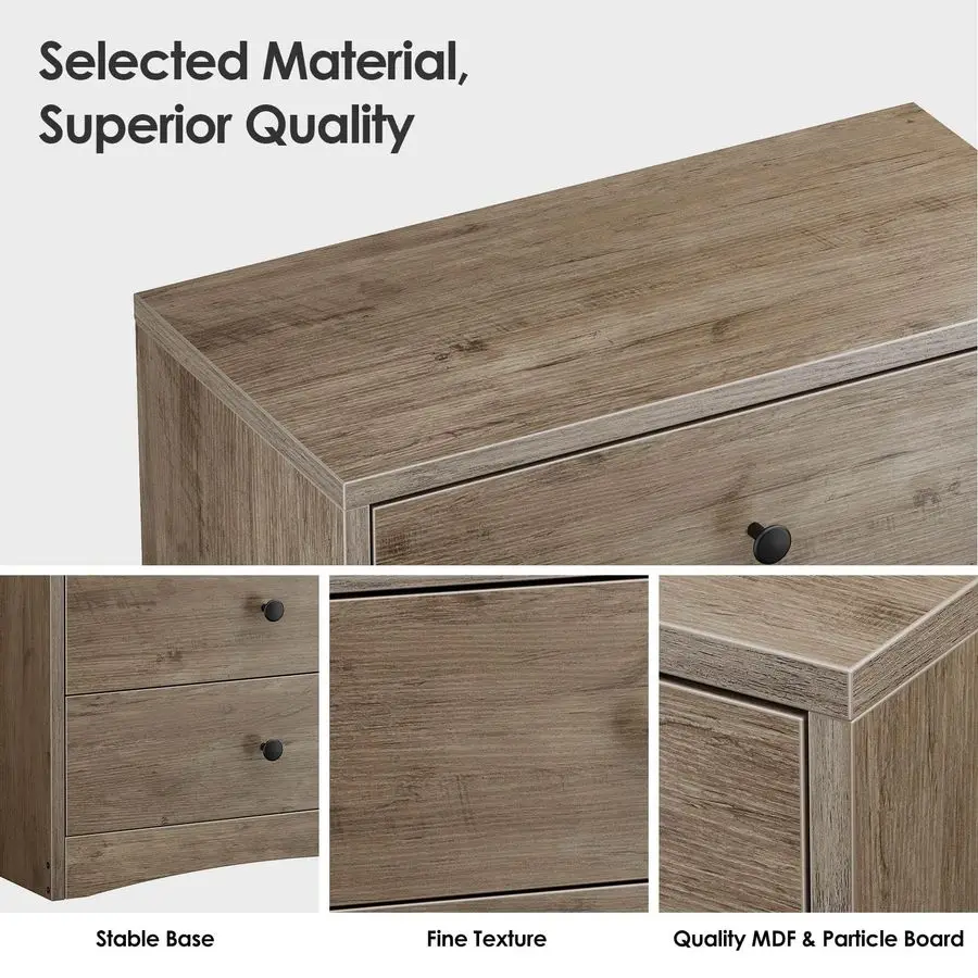 Mesitas de noche, mesita de noche de madera de granja con 3 cajones de almacenamiento, cómoda pequeña de madera, mesita de noche para Be