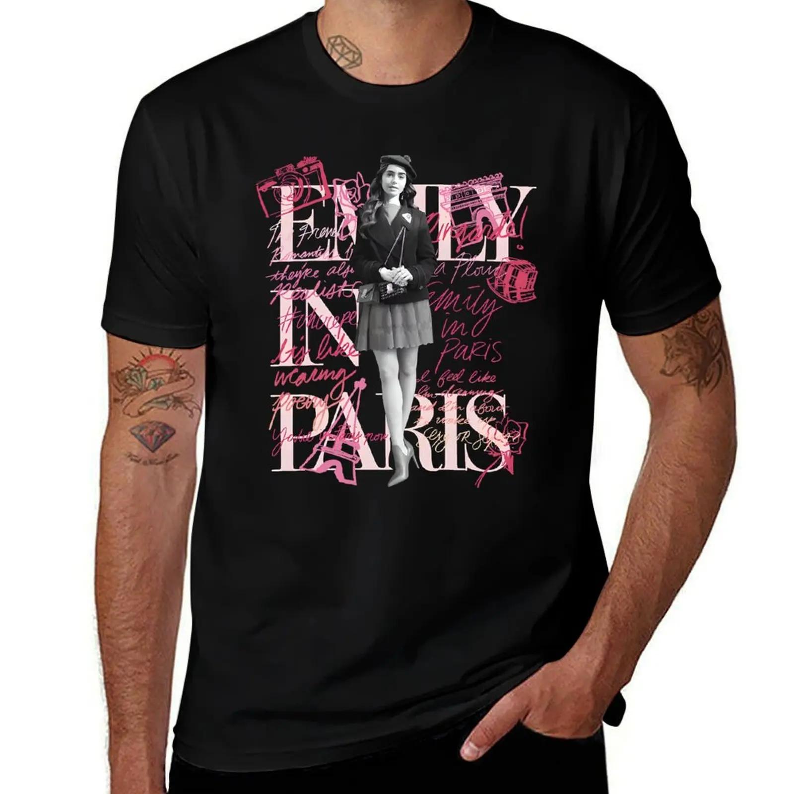 

Emily in Paris T-Shirt t shirt man designer cotton t shirts man 100% man t shirts for men casual T-Shirt