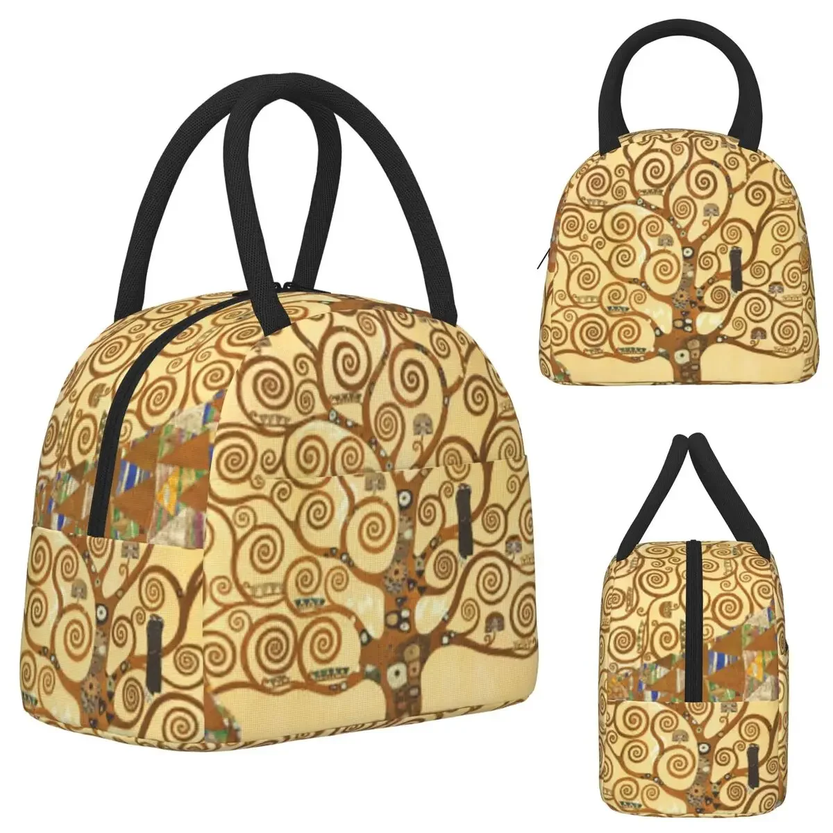 Tree Of Life Stoclet Frieze Gustav Klimt Insulated Lunch Bag for Women Office Cooler Thermal Lunch Boxes Container