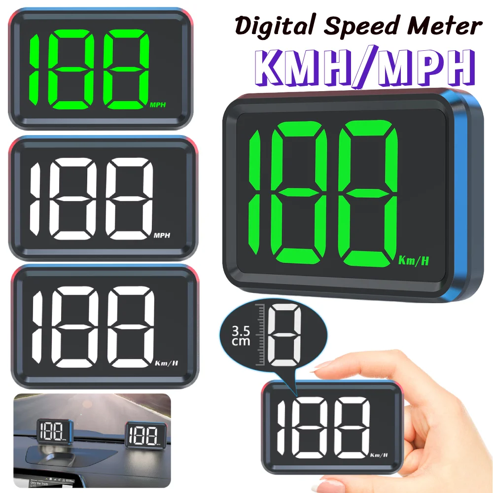 

GPS KMH MPH HUD Digital Speedometer Head Up Display Digital Speed Meter Gauge Big Font Speed Car Electronics Accessories
