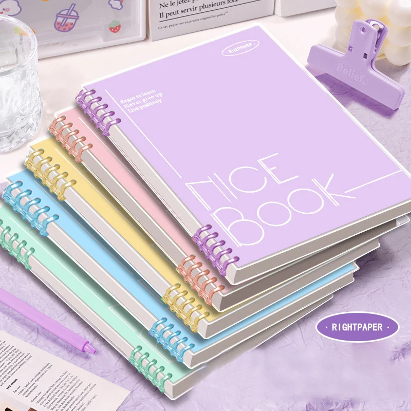 Блокнот A5 с отрывными листами A5, 60 листов, кольцо для переплета, тетради с полипропиленовой обложкой, школьные канцелярские принадлежности, канцелярские принадлежности