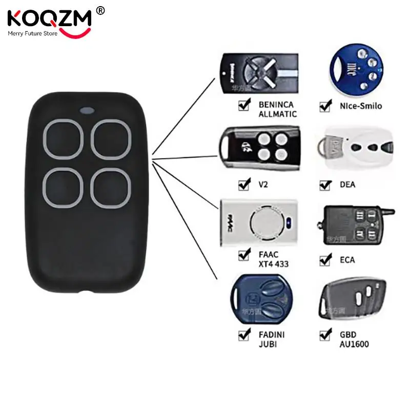 250MHz-913MHz Clone Remote Control 4 Channel Dual-mode Switching Garage Gate Door Opener Remote Control Duplicator Cloning Code