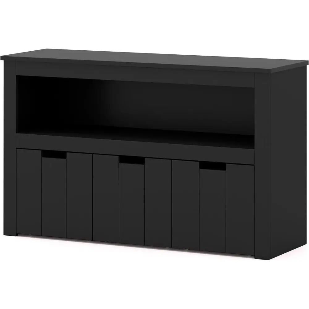 

Детская книжная полка со съемными ящиками, для хранения в игровой комнате, компактный книжный шкаф для детей, идеально подходит для гостиной и детской комнаты (черный)