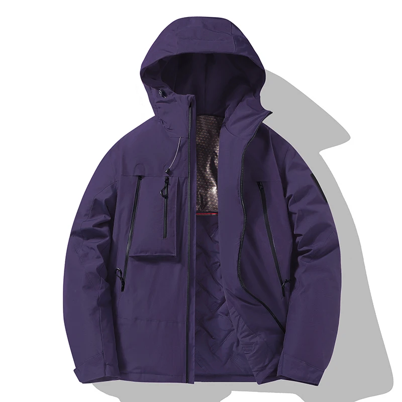 2024 nuova giacca invernale uomo donna Outdoor Ski impermeabile grafene caldo Parka con cappuccio maschile Street Casual Multi tasca giacca imbottita