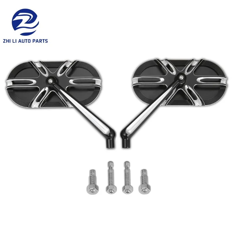 1 Pair/Left/Right Motorcycle Mirrors for harley touring dyna  softail  sportsters