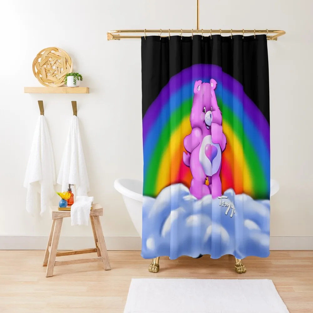 Teddy Bear Kisses Shower Curtain Luxury Bathroom Shower Modern Showers For Bathroom Elegant Bathroom Curtain