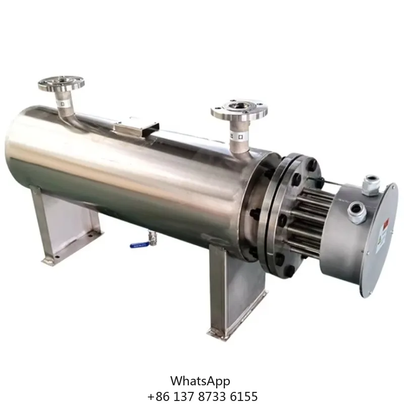 Hot Sale Industrial Horizontal High Temperature Electric Pipeline Circulation Heater For Air Gas Water Or Heavy Oil