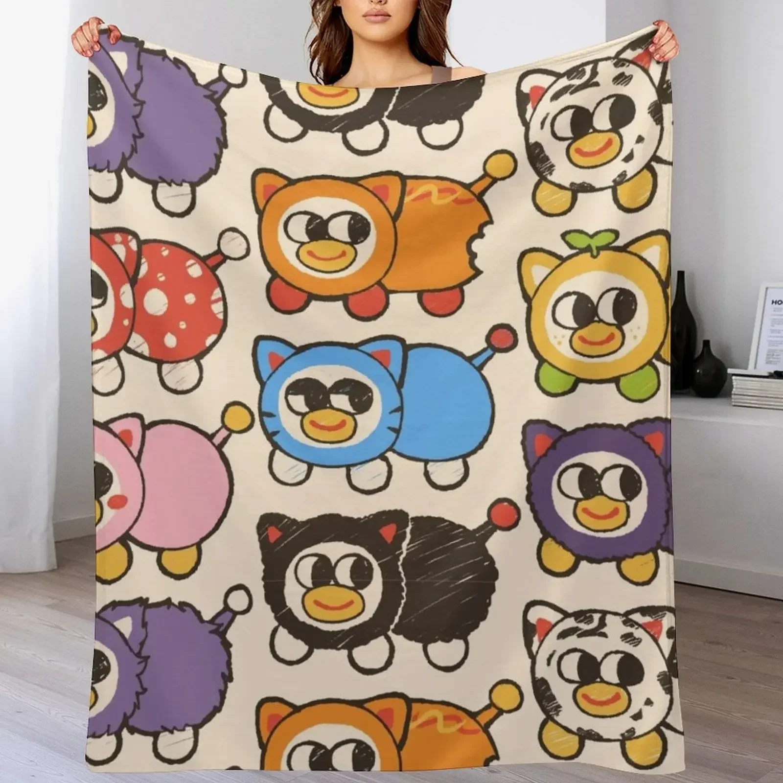 peepy pattern Throw Blanket Extra Large Throw Sleeping Bag Blankets