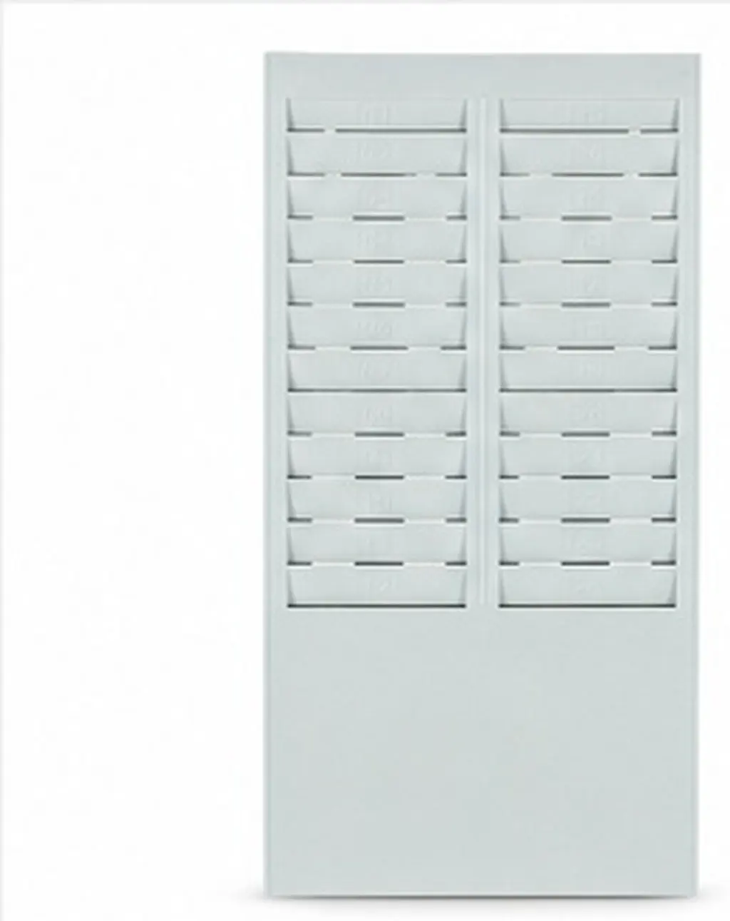 24 Slots Attendance Card Rack Plastic Wall Mounted Time Cards Holder Office Attendance Machine Card Storage Rack Sign-in Cards