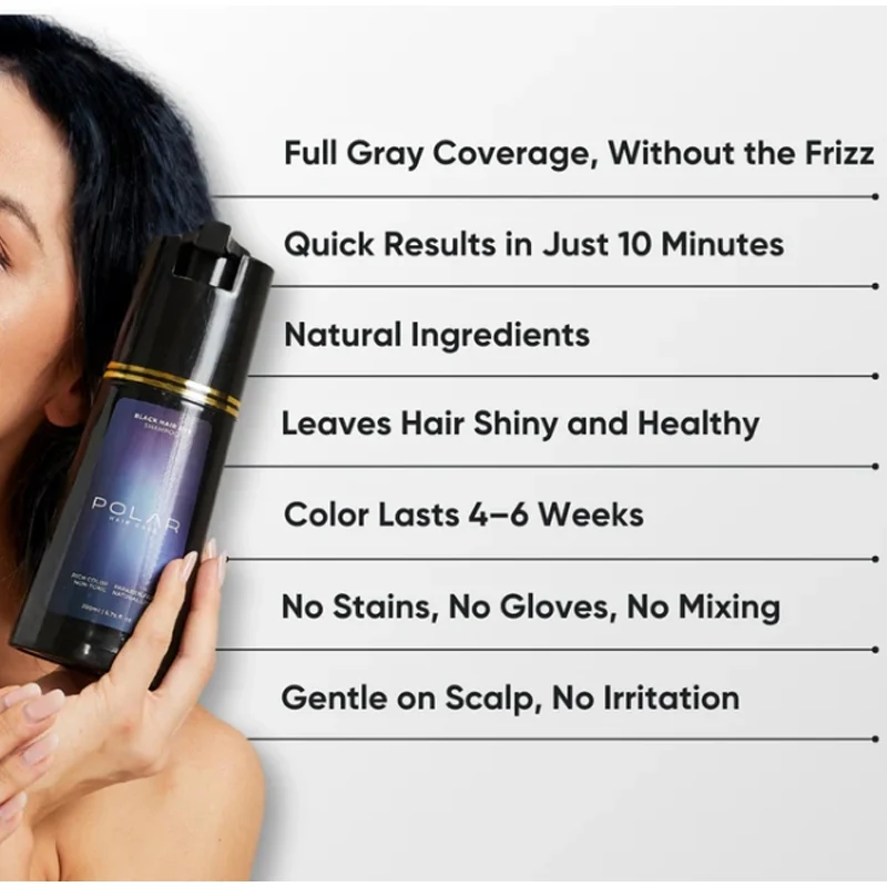 200ml Hair Dye Shampoo Cream Quick Easy Safe Hair Color Gray Hair Coverage Instant Dye Shampoo Hair Care for Women and Men 2027