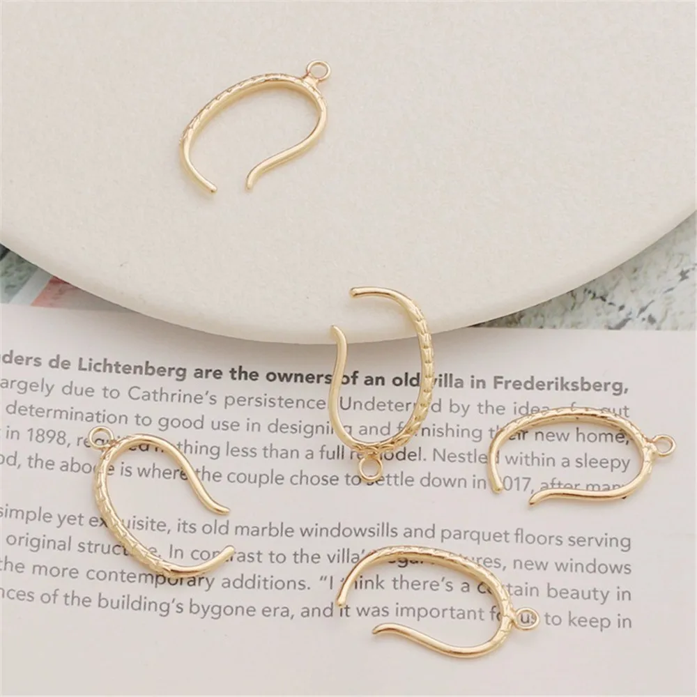 14k Gold-plated Threaded Ear Hanging Without Ear Piercings Women's Ear Bone Clips DIY Jewelry Accessories Earrings Materials