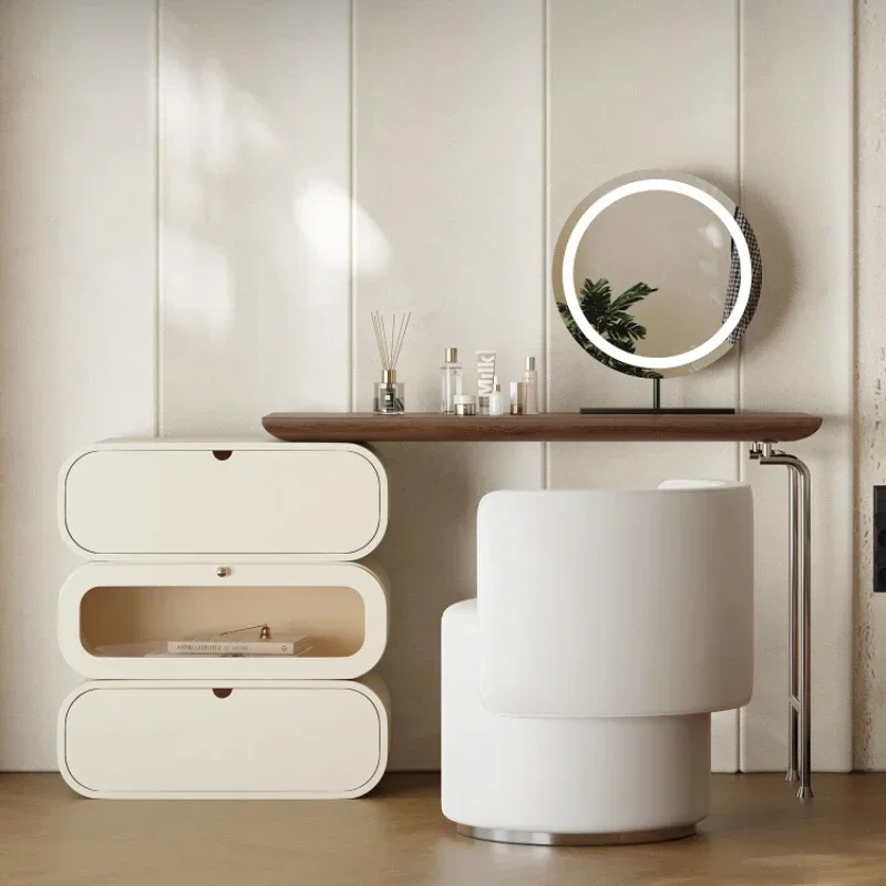Bedroom Furniture Organiser Mirror Modern Vanity Table Luxury Desk Stool Desk Makeup Dressing Table Mirror Girl Living Room