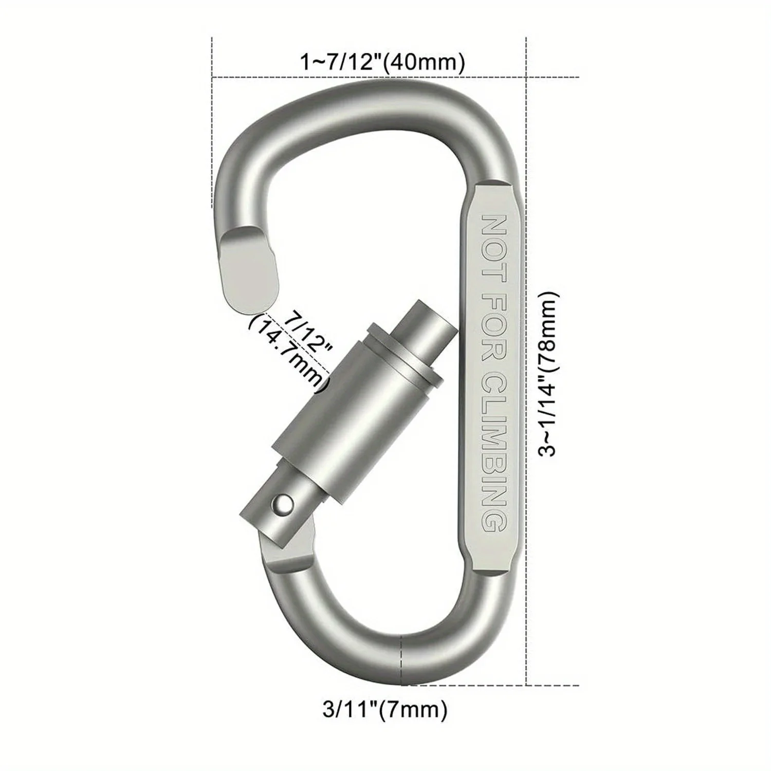 Tactical Carabiner Clips Hiking Supplies Climbing Accessories Survival Snap Hook Camping Equipment Carabiner for Keys Ring view 3