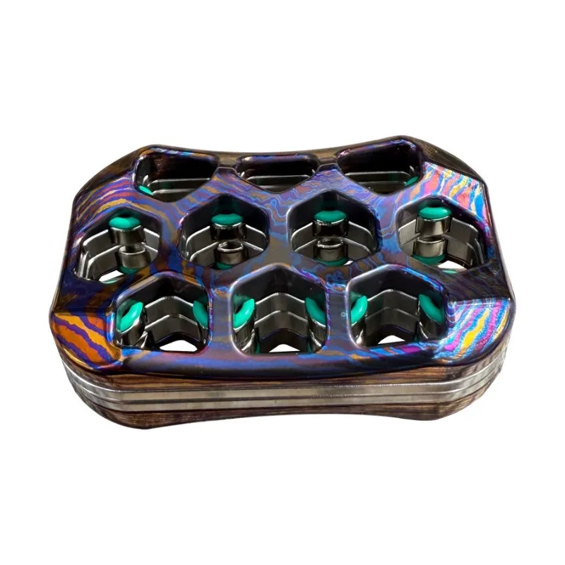 Totalmente scavato rospo EDC posizione infinita zirconio cavallo magnetico in metallo punta delle dita push card giocattolo da tavolo di decompressione