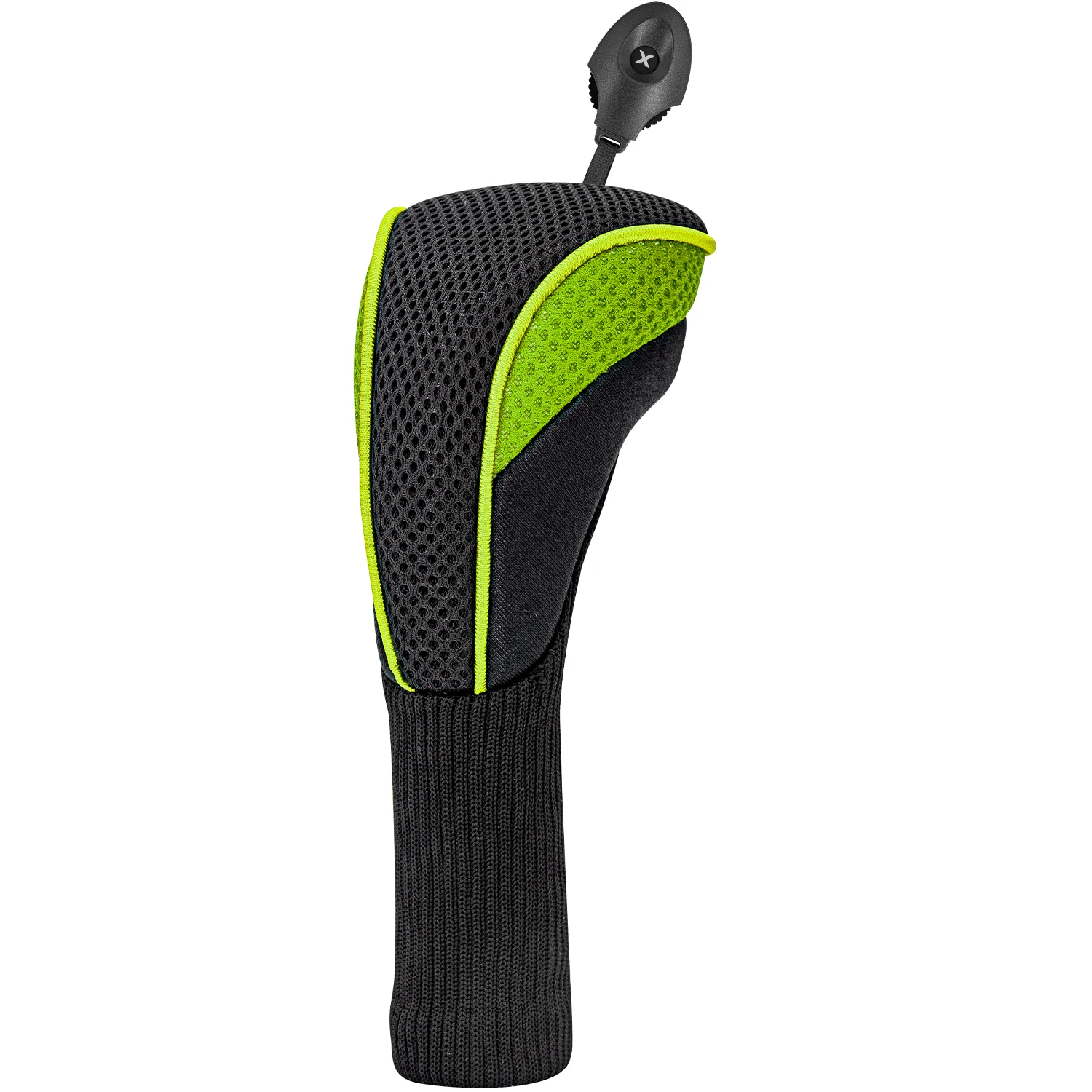 1PC/4PCS Hybrid Golf Headcover, Mesh Spliced Black Green Club Protector with Rotatable Number Tag, Fits Golf Clubs