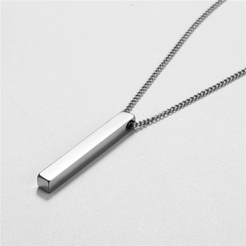 Wu's – collier rectangulaire en acier inoxydable pour hommes, bijou classique cubain, Simple, Hip Hop, géométrique, pendentif, nouvelle mode, 2022