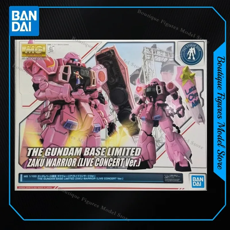 

Bandai Genuine MG THE GUNDAM BASE LIMITED ZAKU WARRIOR LIVE CONCERT Anime Action Figure Assembly Collection Model Gift Toys