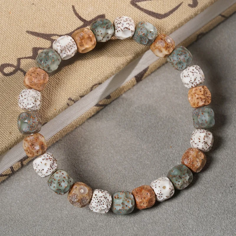Hainan Xingyue Treasures Colorful Original Ecological Bodhi Zi Bracelet, Cultural Play, Male And Female Buddha Bead Bracelet  Wo