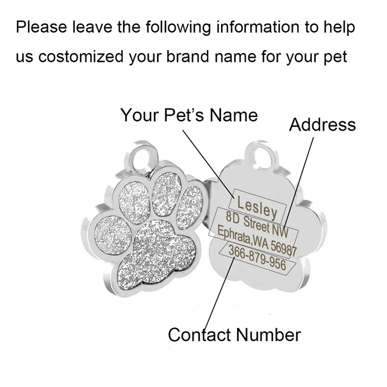 Pet Collars with Personalized ID Tag Adjustable PU Collar Anti-lost Engraved Address Customized Cat Dog Collars Pet Accessories