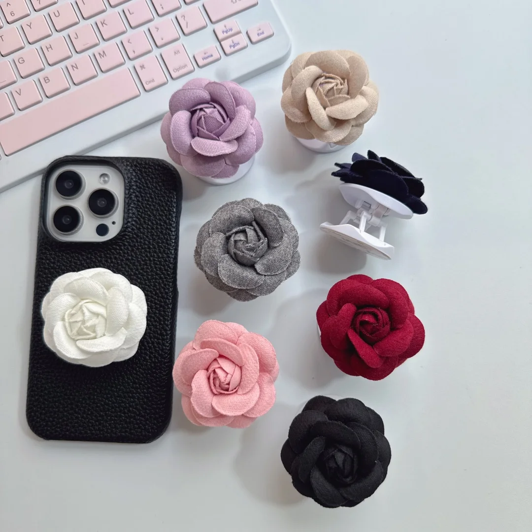 

Cute cloth art flower Foldable Finger Ring Griptok Phone Holder for IPhone Samsung Support Socket Pocket Grip Tok Stand Bracket