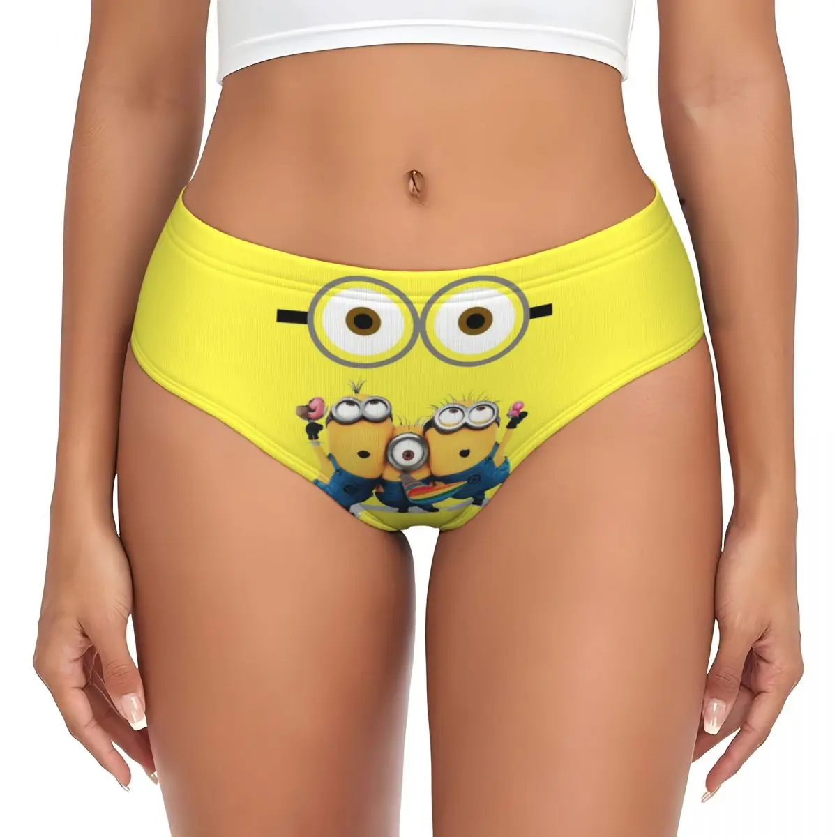 

Custom Minions Animes Briefs Underwear Women's Comfortable Stretch Panties