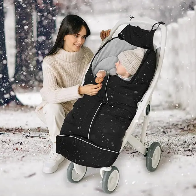 รถเข็นเด็กถุงนอนทารกแรกเกิดWindproof Cushion Footmuff Pram Sleepsacksทารกฤดูหนาวรถเข็นSleep Sackกระเป๋ารถสําหรับทารก