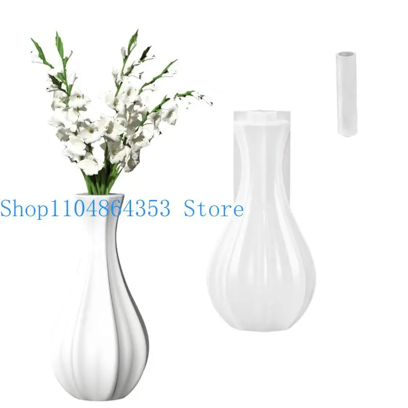 

652F Silicone Vase Mold Easy Demolding Craft Molds Creative Crafting Moulds for Vase