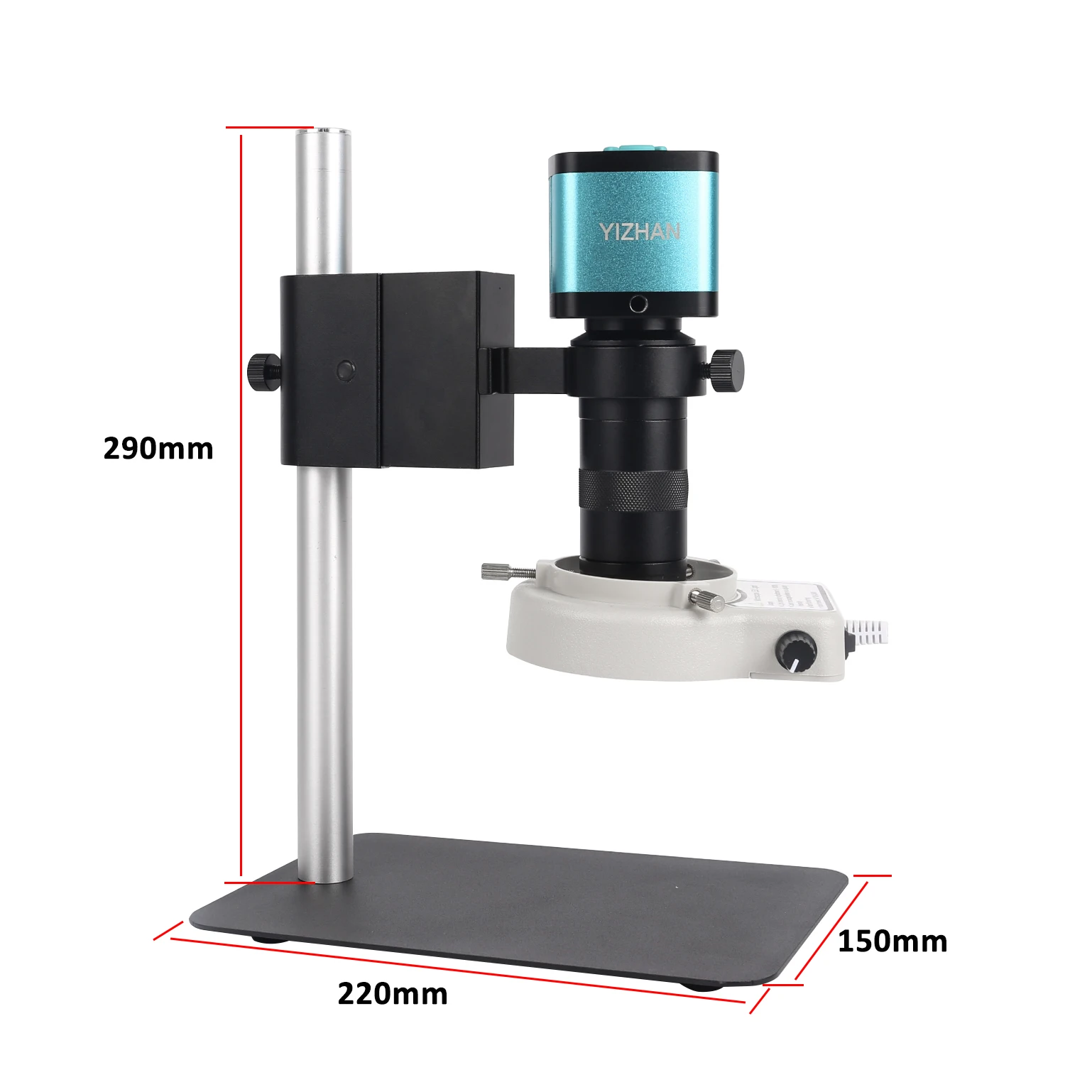 YIZHAN 1080P HDMI USB microscopio digitale elettronico 4K 48MP fotocamera industriale 130X C obiettivo di montaggio per tessuto di riparazione del