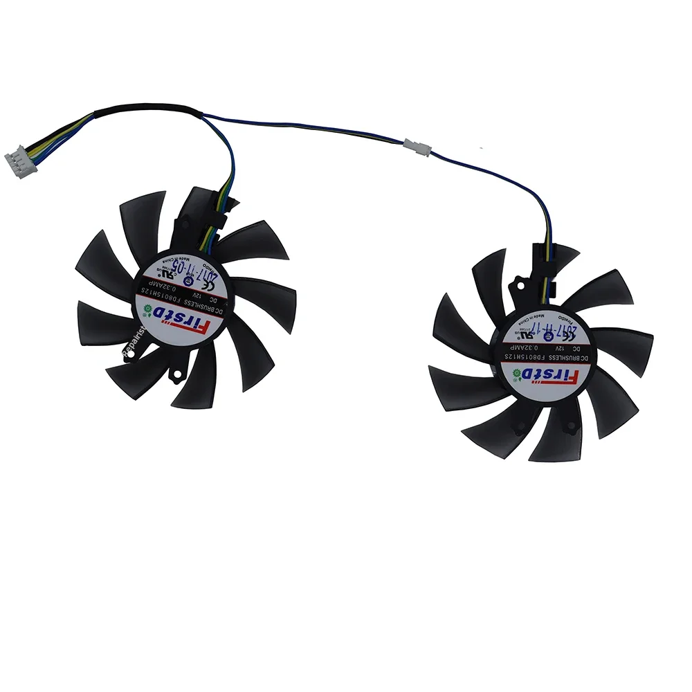 Graphics Cooler,Video Card Fan,FD8015H12S,2Pcs/Set,For Kuroutoshikou GALAKURO GTX 1650 gtx1650 GF-GTX1650D6-E4GB DF2