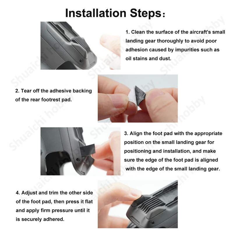 1 ensemble de coussinets de pied Anti-usure, housse de protection pour train d'atterrissage rehaussant, accessoires modifiés pour Drone DJI Mavic4 Pro RC