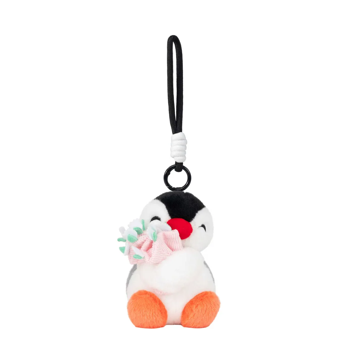 Pingu Cute Penguin Doll Keychain Pendant Warm Winter Solo Travel Flower Bouquet Series Backpack Charm Toy Gift for Fans view 2