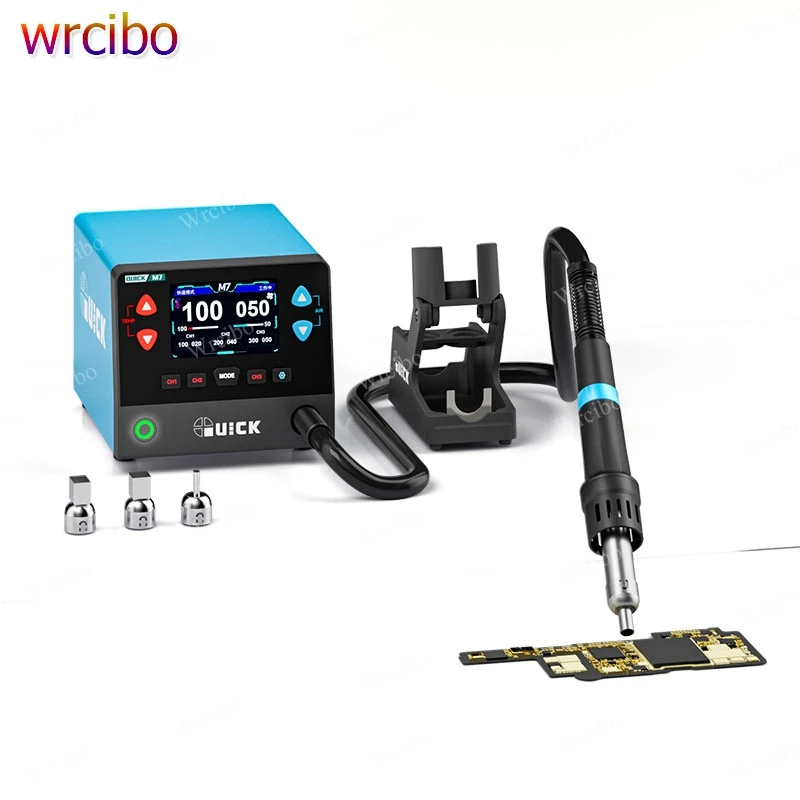 

QUICK M7 Digital Soldering Station,With Color Display W/ Multiple Nozzles,High Power Desoldering Tool for Electronic Maintenance