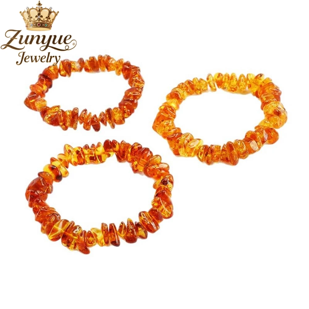 High-End Natural Flower Amber Irregular Bracelet Luxury Quality Fashion Fine Jewelry Exquisite Elegant Popular Charms Young Gift