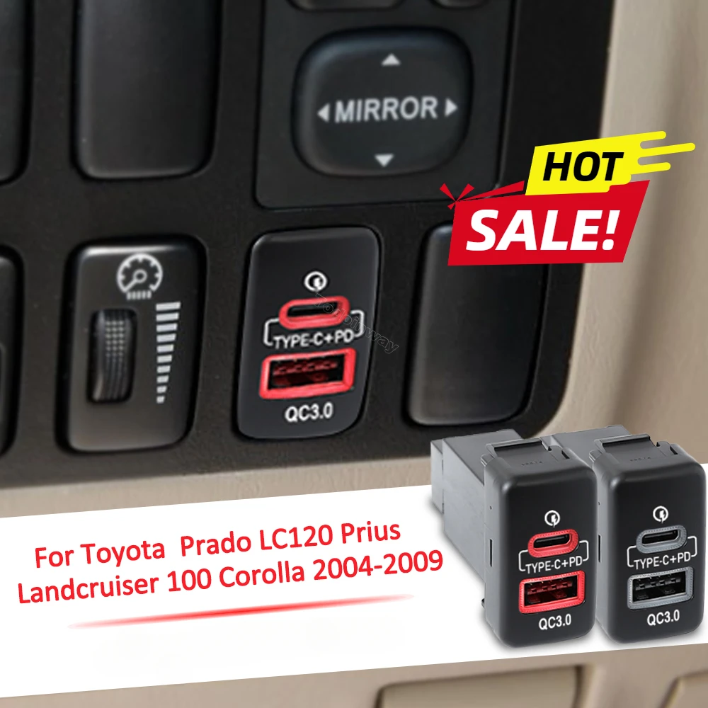 12v-carregamento-rapido-tipo-c-pd-qc30-adaptador-de-alimentacao-do-carro-interruptor-luz-nevoeiro-para-toyota-tundra-aris-senna-2005-zelas-scion-tc-interior