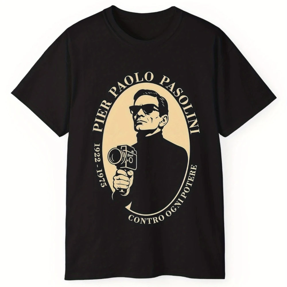 Men'S T-Shirt Featuring A Print of Pier Paolo Pasolini The Italian Director Designed for Fans of His Films and Biography